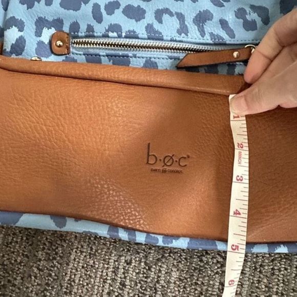 B.O.C. Blue Cheetah Print hobo Purse - Picture 4 of 14